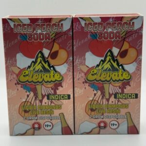 Ice Peach Soda Indica Live Resin 2g Vape Pens